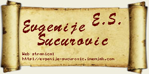 Evgenije Šućurović vizit kartica